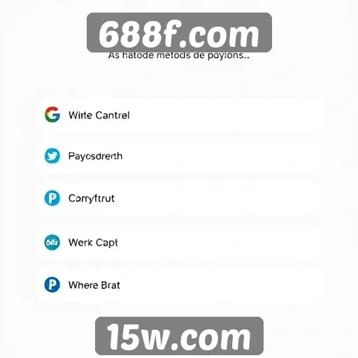 Métodos de pagamento disponíveis no site 688f.com